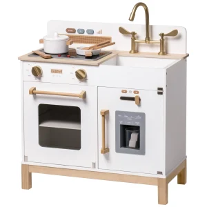 Wooden Play Kitchen Toddlers   White