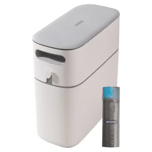 Plastic Trash Can Narrow Wastebasket