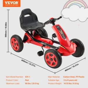 Adjustable Seat  Racer Pedal Car for Boys